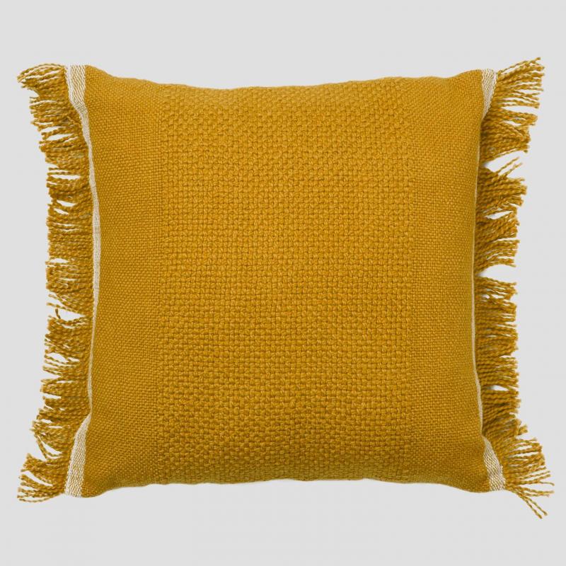 Logan & Mason Piper Ochre Multi Hand Woven Textured Artisan Cushion | 50x50cm | Ochre Multi